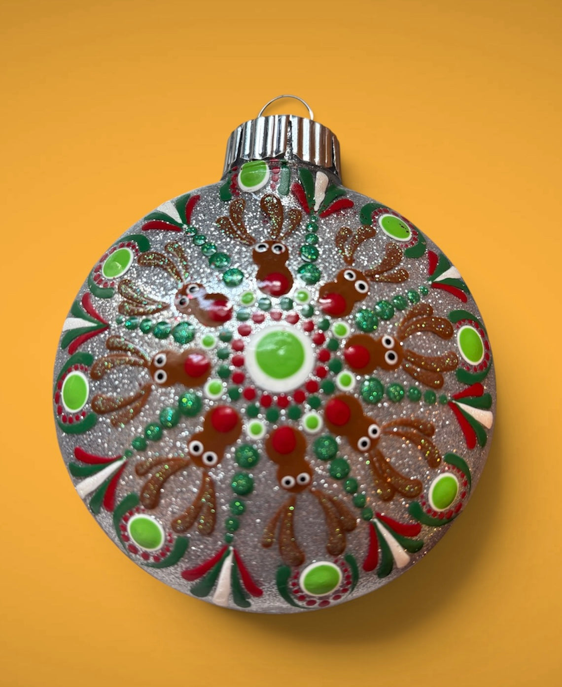 Hand Painted Reindeer Ornament