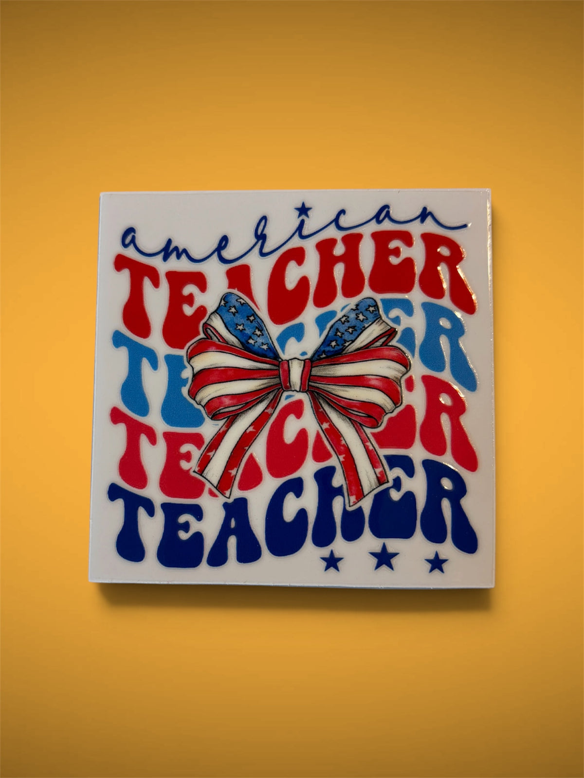 American Teacher UV DTF Decal