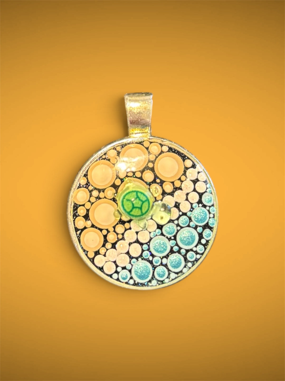 Hand-Painted Beach-Themed Pendant