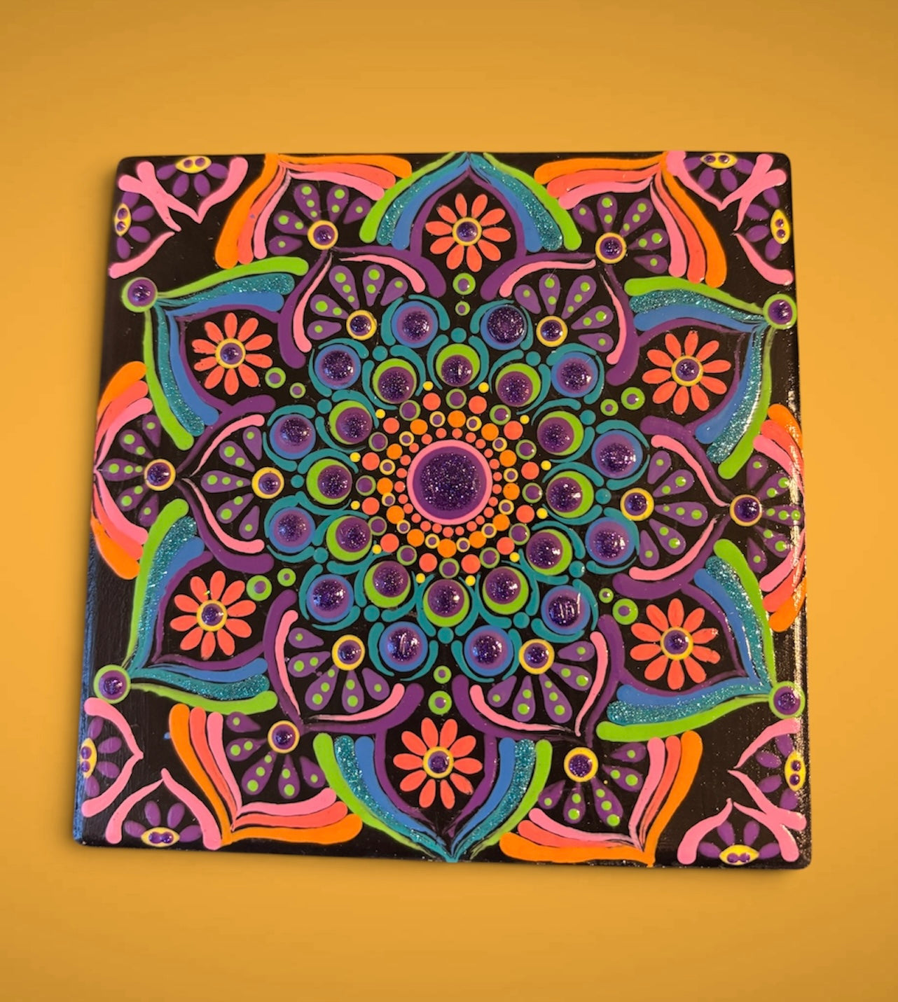 Bright Colors Square Coaster