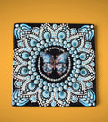 Butterfly UV DTF Decal & Hand-Painted 4" Ceramic Coaster