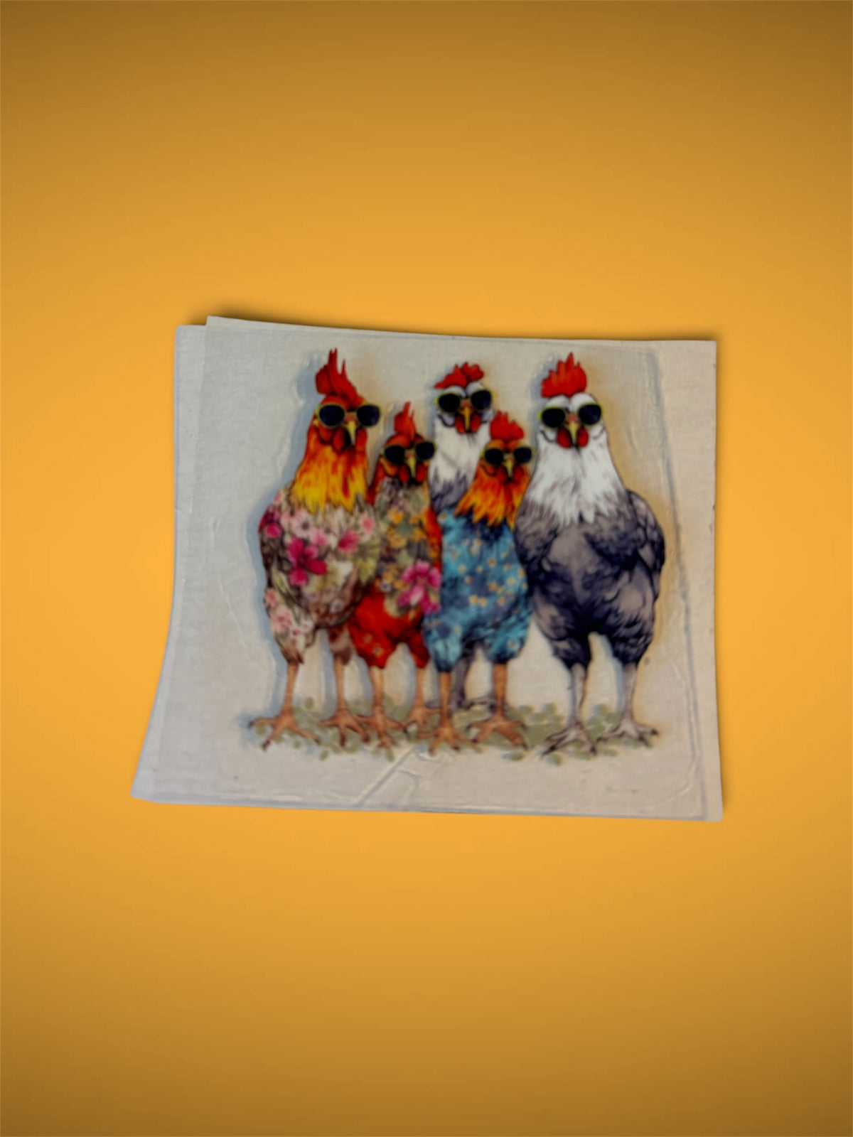 Chickens in Sunglasses UV DTF