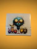 Crazy Eyes Birds Decal