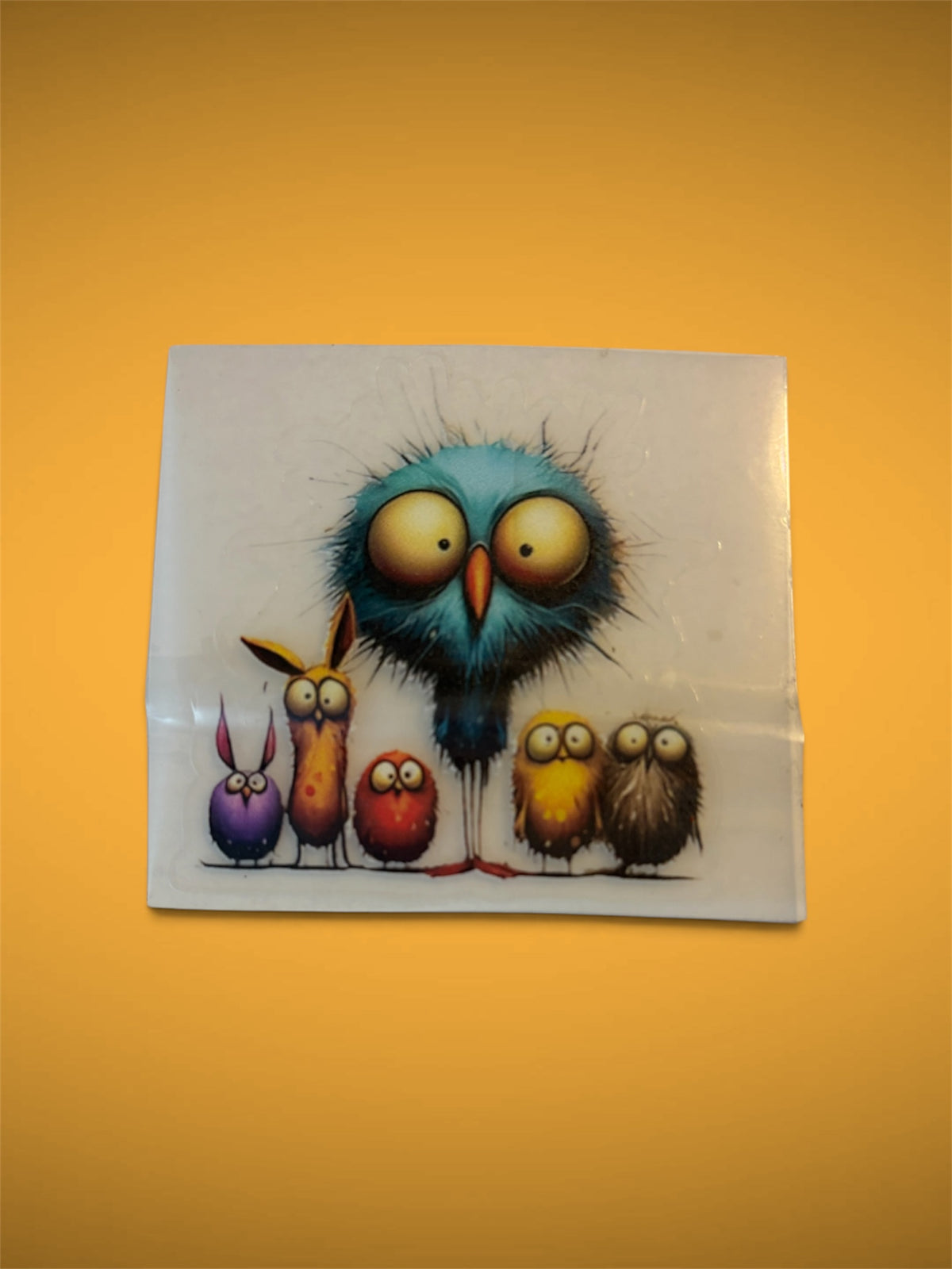 Crazy Eyes Birds Decal