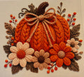 Crocheted Look Pumpkin UV DTF Decal