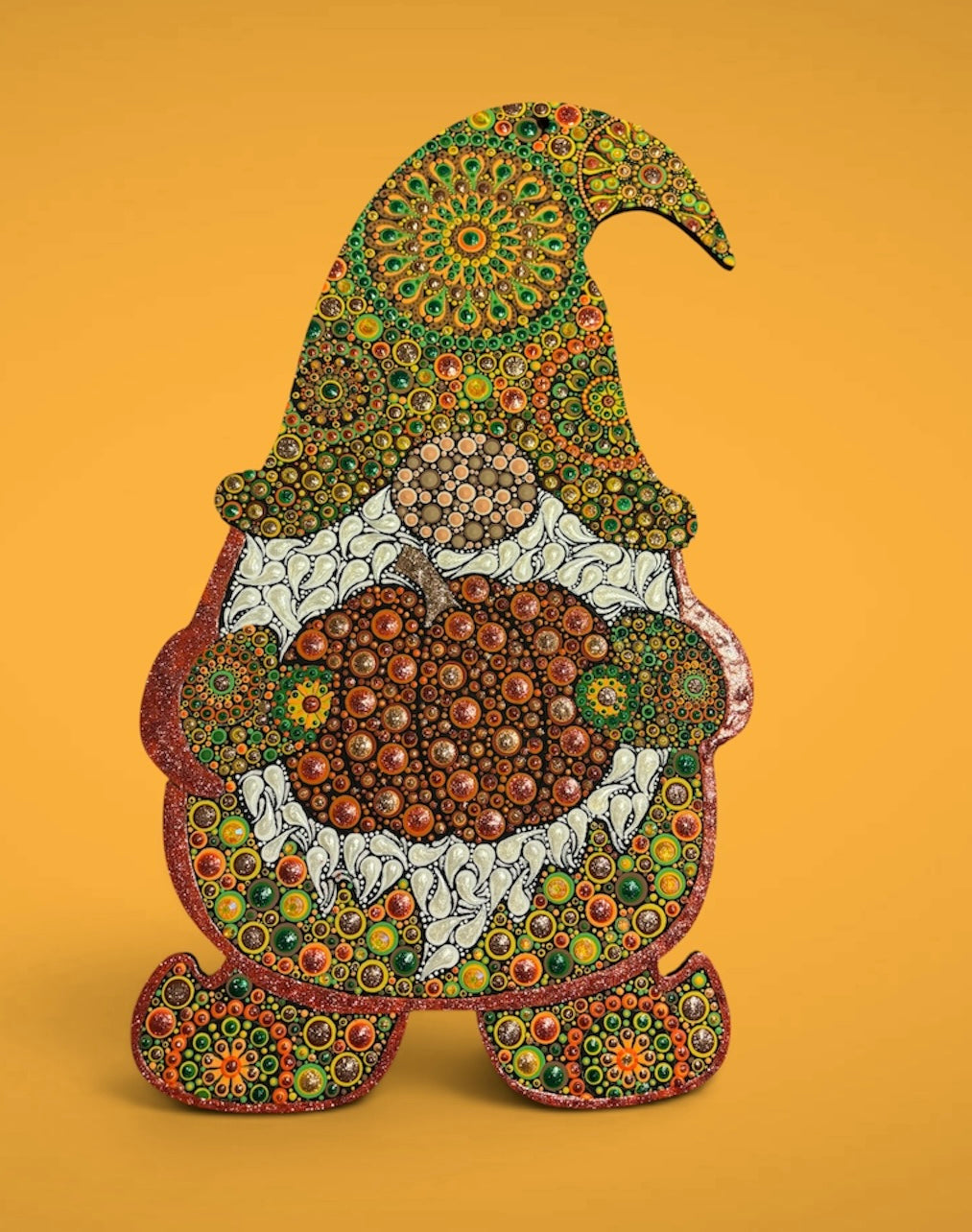 Hand Painted Fall Gnome