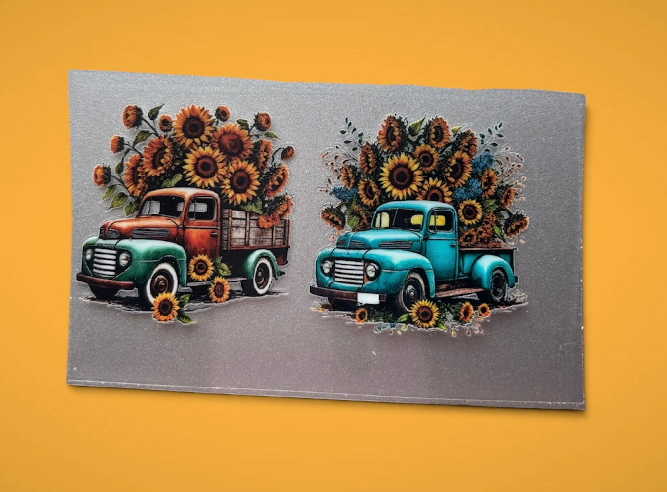 Fall Trucks UV DTF Decal