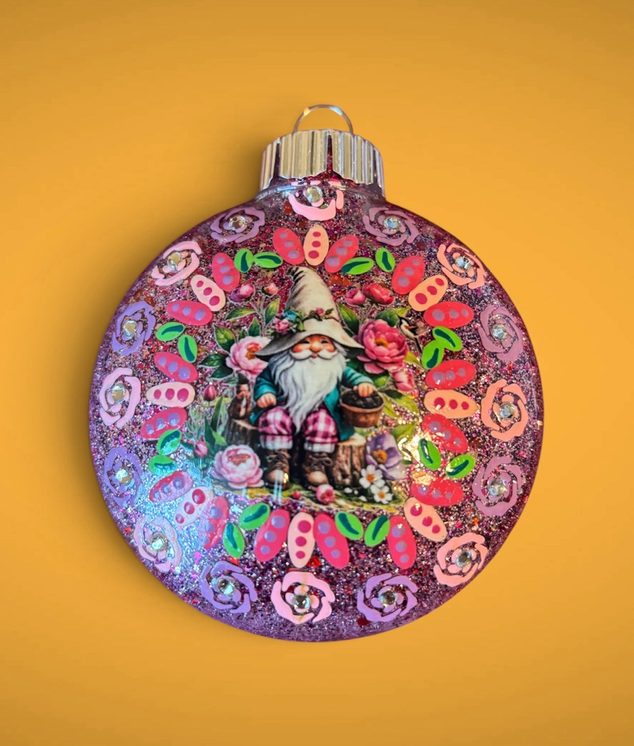 Hand Painted Gnome Ornament