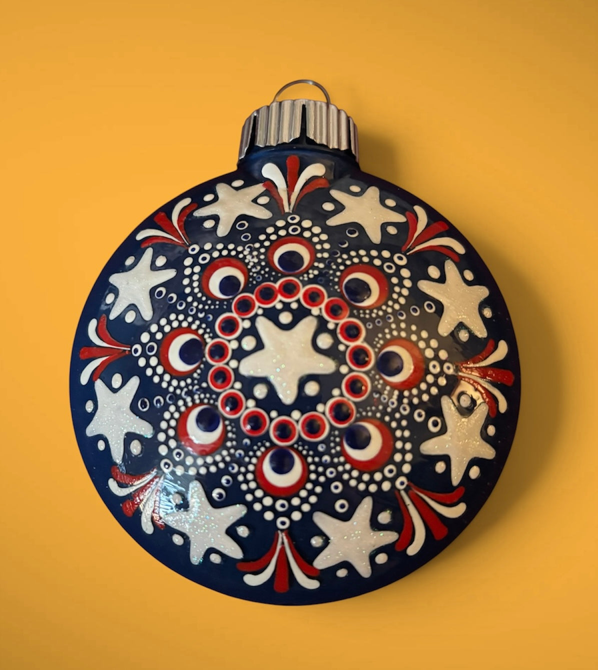 Hand Painted Patriotic Ornament