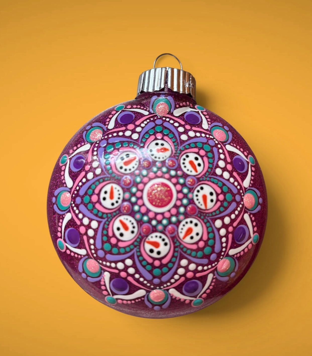 Hand Painted Snowman Ornament