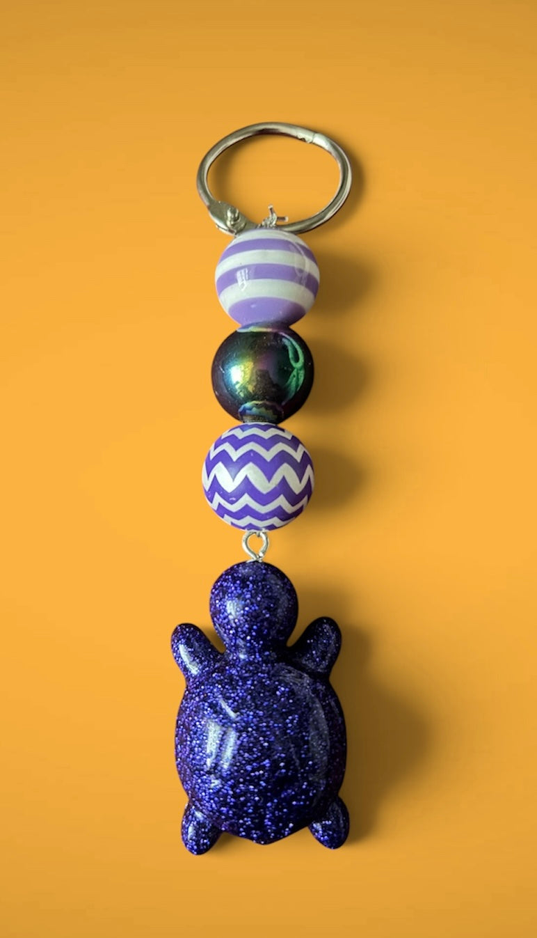 Handmade Resin Turtle Keychain