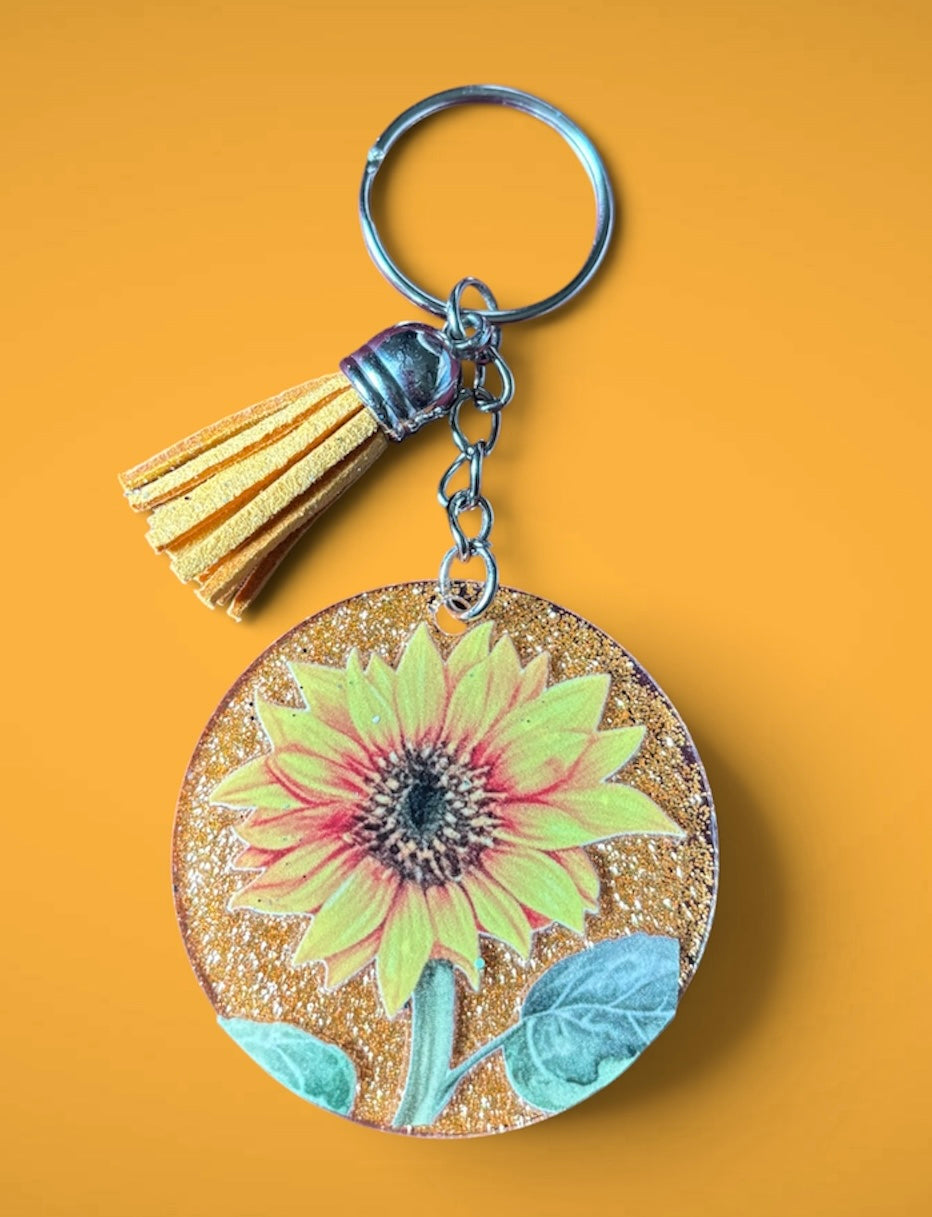 Sunflower Keychain
