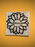 Sunflower Decal with Mimi in the Center
